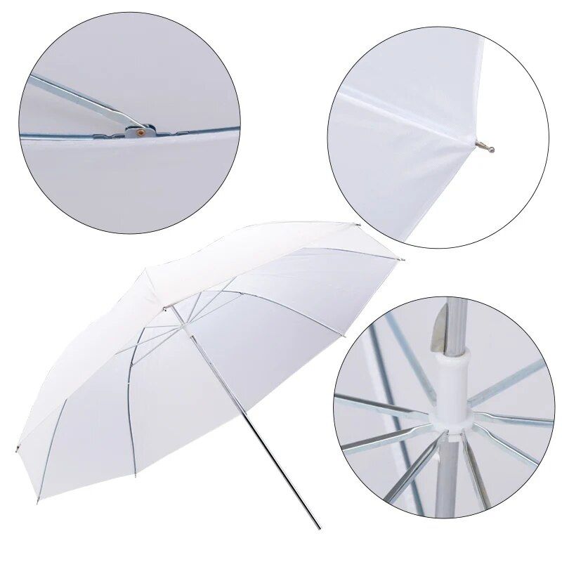 Photography Lighting 2pcs Professional 33'' 84cm White Translucent Soft Umbrella For Photo Studio Flash Light Buy Cheaply On Camera Umbrella