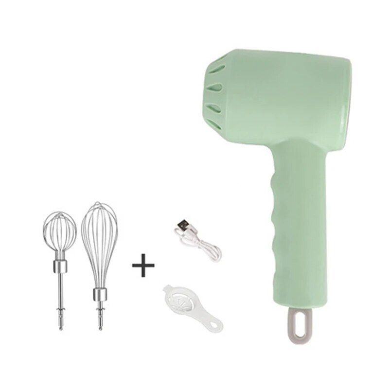 Multi-Functional Wireless Electric Food Mixer: 3-Speed Handheld Blender for Baking and Cooking 