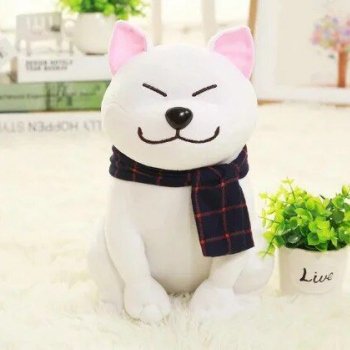 Shiba Inu Scarf-Wearing Plush Toy