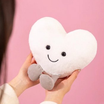 Heart Pillow Smiling Face with Legs