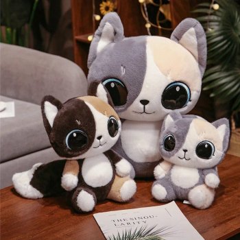 Three Colors Cat Doll Plush Toy