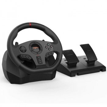 Universal Gaming Steering Wheel with Pedals & Shifter