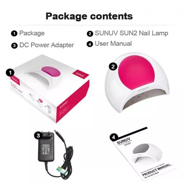 UV/LED Gel Nail Dryer with Infrared Sensor & Rose Silicone Pad