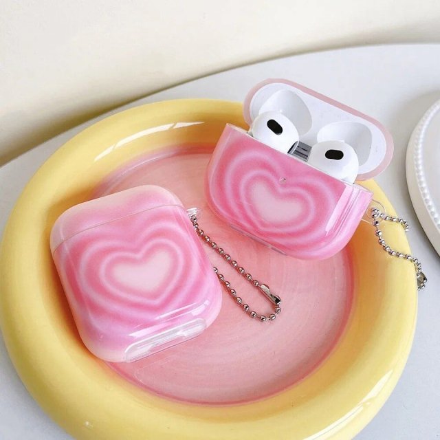 Korean Pink Hearts AirPods Case - Image 4