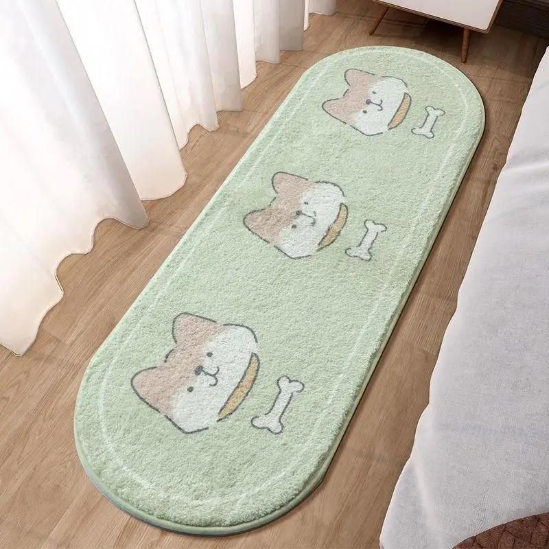 MiRcle Sweet Cute Cartoon Cashmere Bedside Rug - Soft Cozy Bedroom Carpet for Living Room Sofa - Perfect for Floating Windows