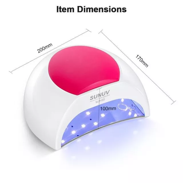 UV/LED Gel Nail Dryer with Infrared Sensor & Rose Silicone Pad - Image 6