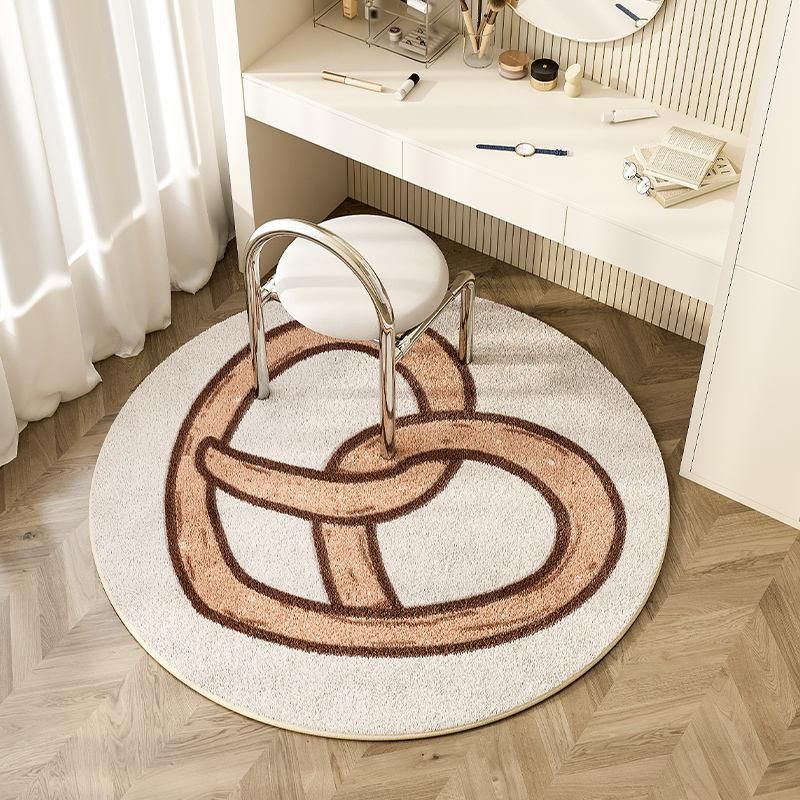 Round Carpets for Living Room Cute Cartoon Peach Heart Children Bedroom Rug Large Area Home Decoration IG Plush Mat ковер 러그