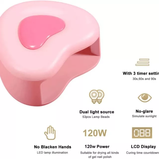 280W Heart-Shaped UV LED Nail Lamp - Image 3