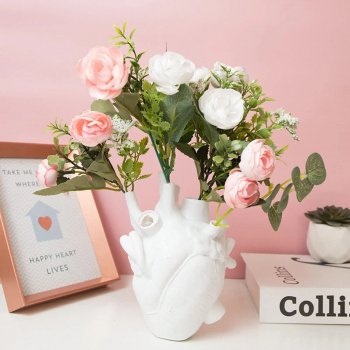 Heart-Shaped Anatomical Resin Vase