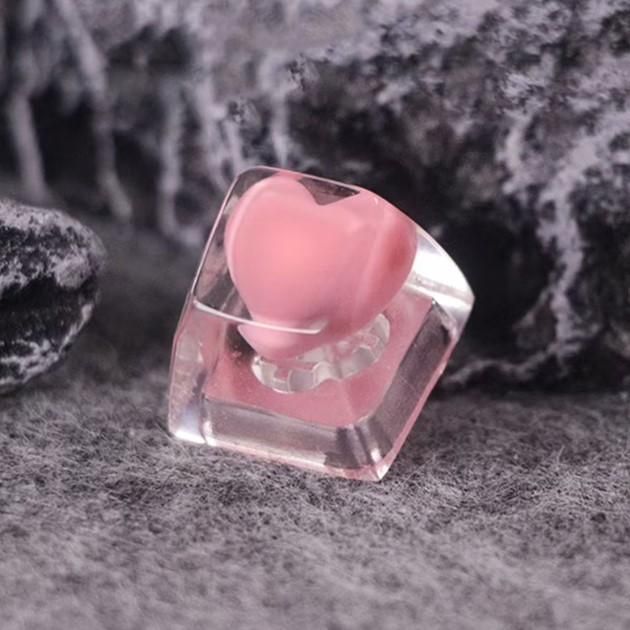 Transparent Resin Love Heart Keycap for Mechanical Gaming Keyboard Accessories Gadgets Special Deals