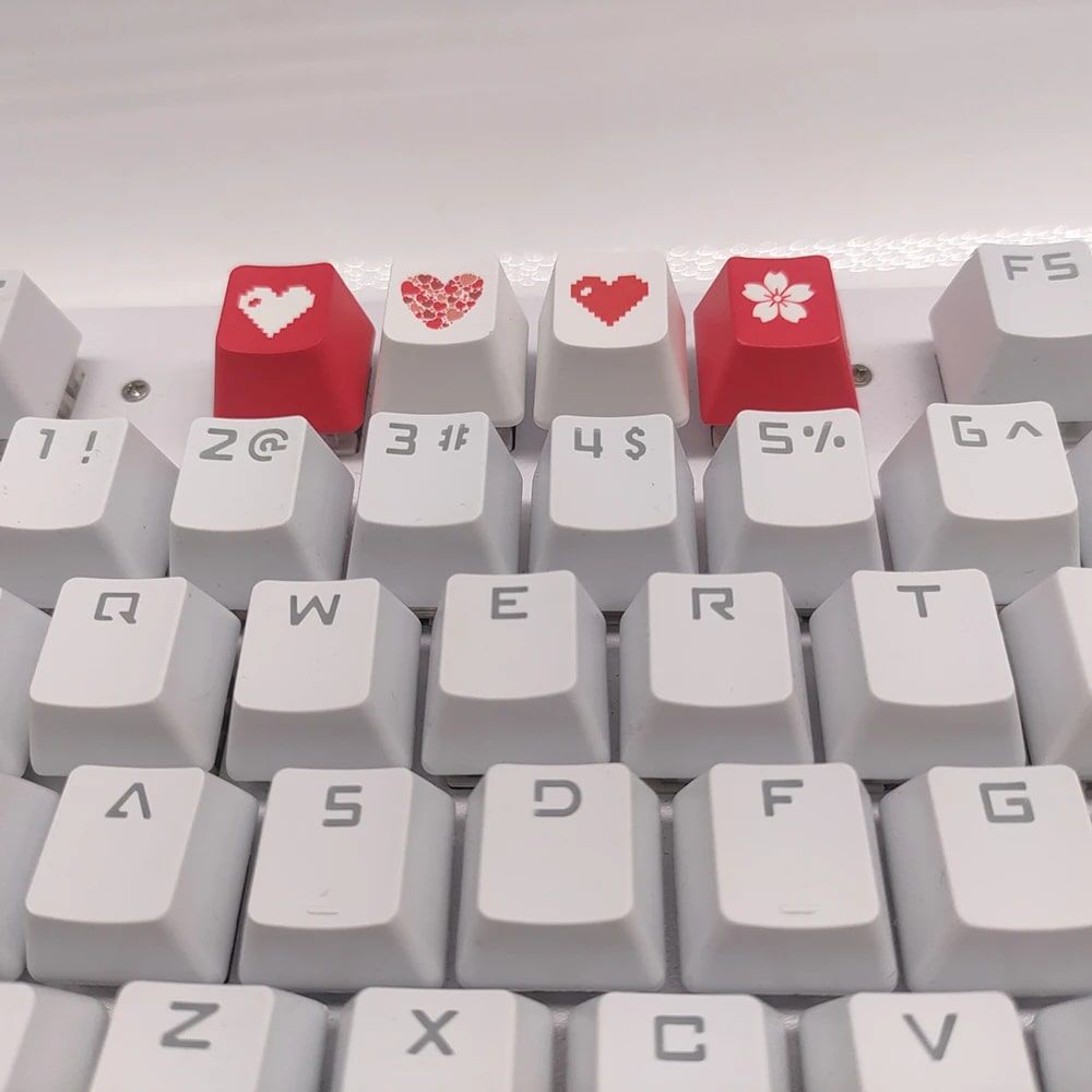 Pixel Heart Keycap for Mechanical Keyboards Accessories Gadgets Special Deals