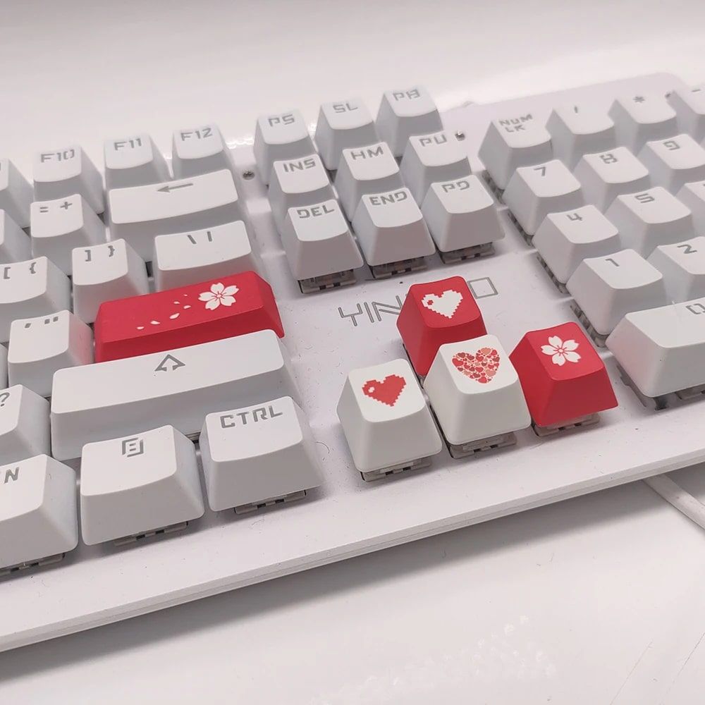 Pixel Heart Keycap for Mechanical Keyboards Accessories Gadgets Special Deals