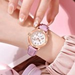 Star Moon Luminous Leather Watch for Girls & Women - Image 2