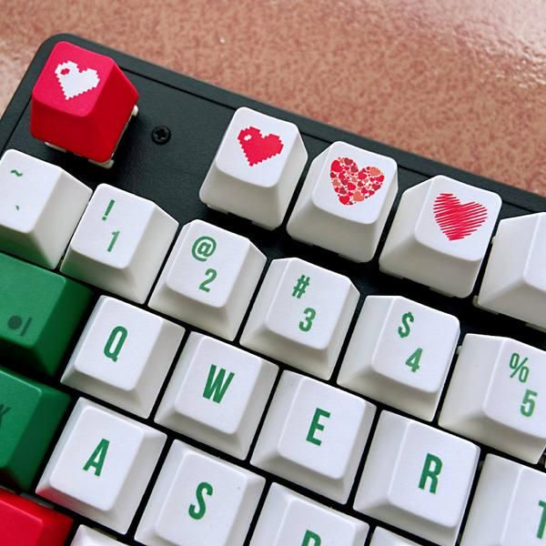 Pixel Heart Keycap for Mechanical Keyboards Accessories Gadgets Special Deals