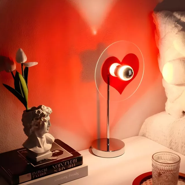 Romantic Heart-Shaped Sunset Projection Lamp - Image 3