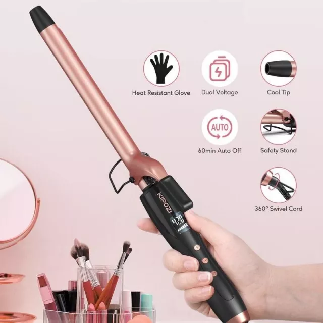 Professional Instant Heat Curling Iron with LCD Display & Auto Shut-Off - Image 4