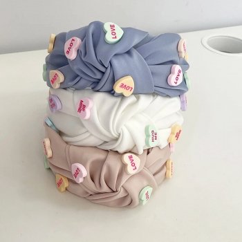 Alternative view of Satin Love Heart Knot Headband