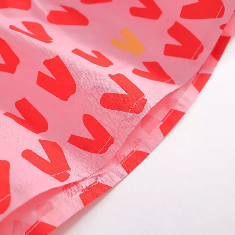 2-8T Todder Kid Baby Girl Heart Print Dress Summer Clothes Short Sleeve Cute Sweet Infant T Shirt Dress Elegant Cute Outfit 2-8T Todder Kid Baby Girl Heart Print Dress Summer Clothes Short Sleeve Cute Sweet Infant T Shirt Dress Elegant Cute Outfit