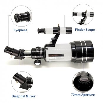 Portable 70mm Astronomical Telescope with Tripod - Explore the Cosmos!