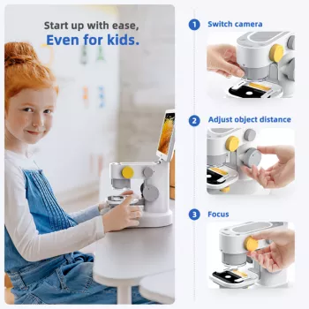 1200X Touchscreen Digital Microscope with Triple Camera