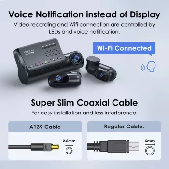3-Channel Dash Cam with GPS, Wi-Fi & Sony Sensor