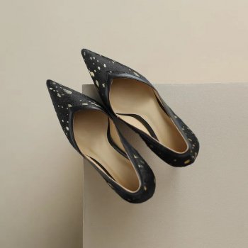 Luxurious Horsehair Stiletto Heels - Spring/Summer Women's Pointed Toe Pumps