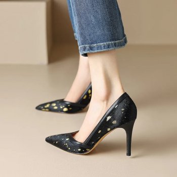 Luxurious Horsehair Stiletto Heels - Spring/Summer Women's Pointed Toe Pumps