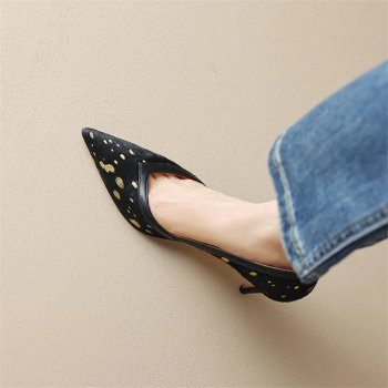 Luxurious Horsehair Stiletto Heels - Spring/Summer Women's Pointed Toe Pumps