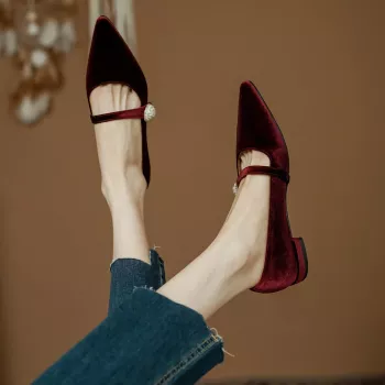 Vintage Velvet Mary Jane Pumps