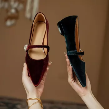 Vintage Velvet Mary Jane Pumps