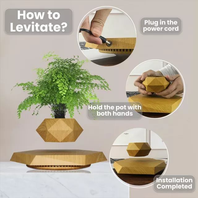 Floating Plant Pot Levitating Plant Pot for Succulents - Image 3