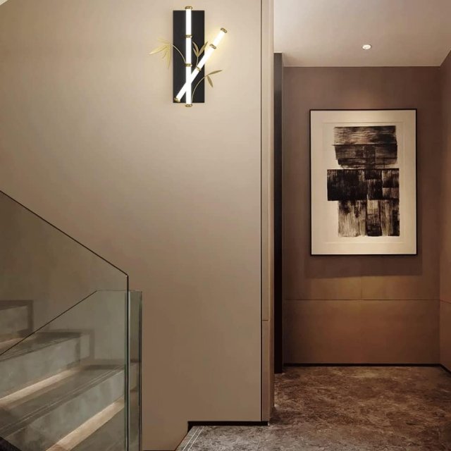 Elegant Bamboo-Inspired LED Wall Sconce for Modern Home Lighting - Image 5