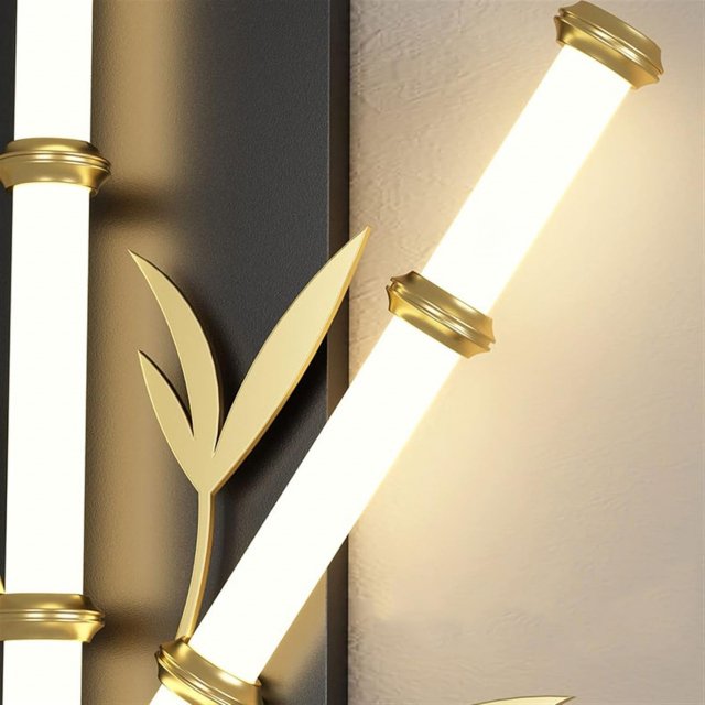 Elegant Bamboo-Inspired LED Wall Sconce for Modern Home Lighting - Image 8