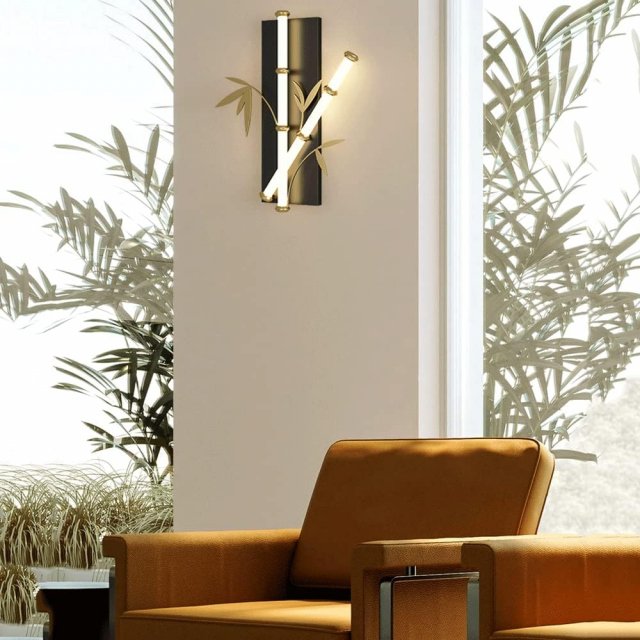 Elegant Bamboo-Inspired LED Wall Sconce for Modern Home Lighting - Image 4