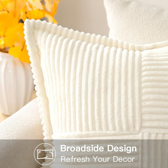 Chic Boho Striped Corduroy Pillow Covers - Image 4