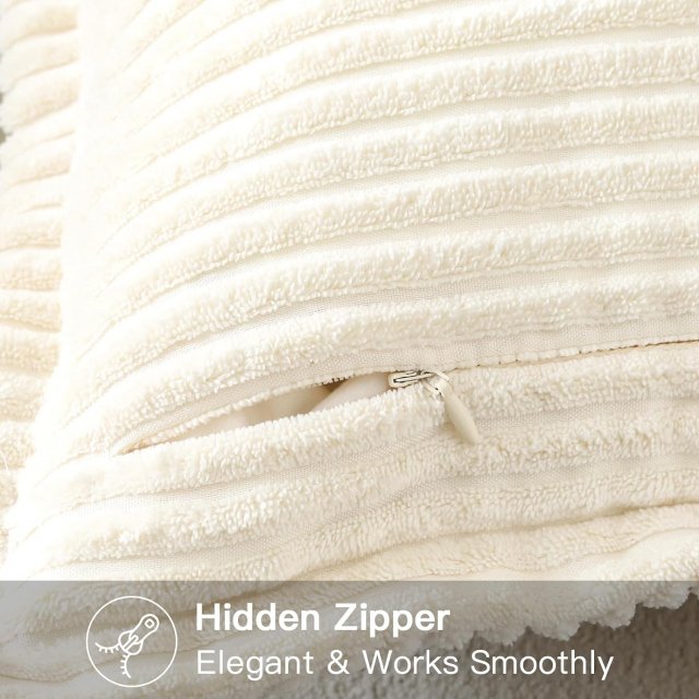 Chic Boho Striped Corduroy Pillow Covers - Image 3