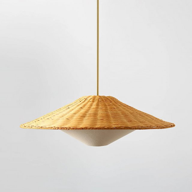 Modern Handmade Rattan LED Pendant Lamp - Artisanal Elegance for Home & Hospitality - Image 7