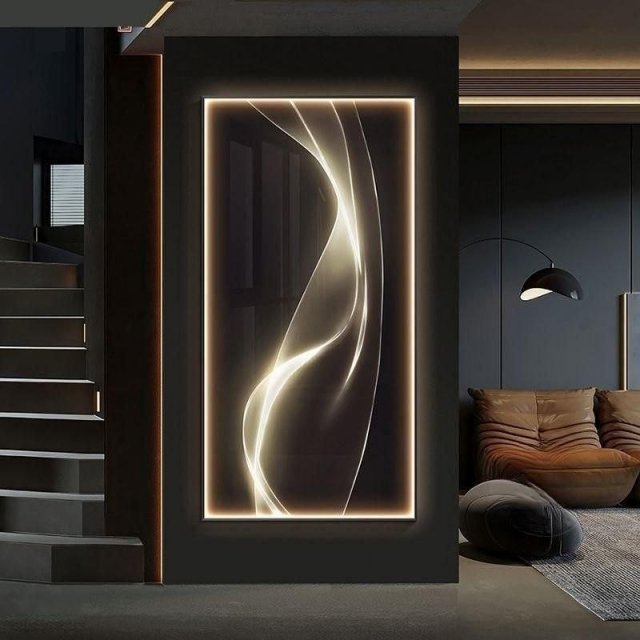 LED Illuminated Modern Art Wall Lamp for Interior Decor - Image 6