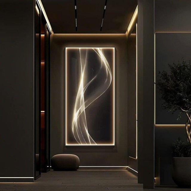 LED Illuminated Modern Art Wall Lamp for Interior Decor - Image 4