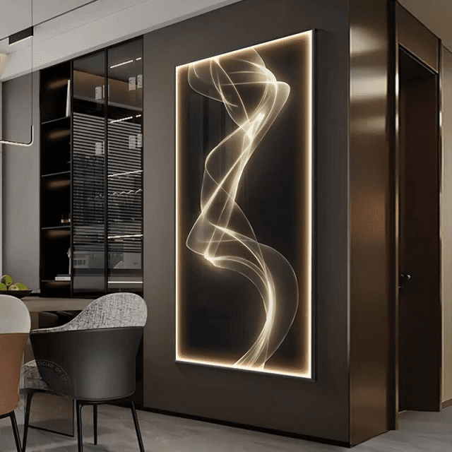 LED Illuminated Modern Art Wall Lamp for Interior Decor - Image 3
