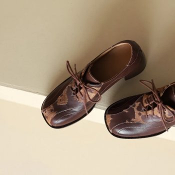 Luxury Leather High Heel Loafers for Women