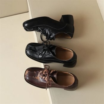 Luxury Leather High Heel Loafers for Women