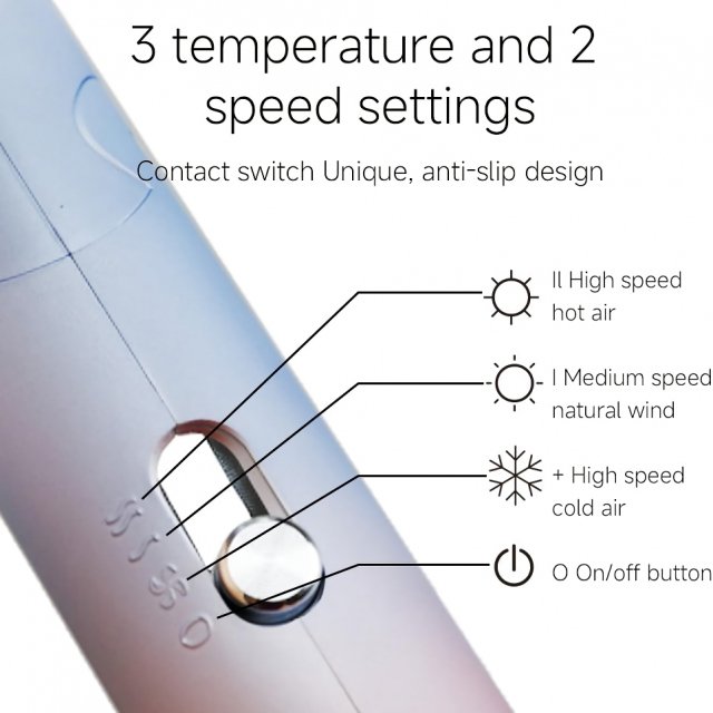 Versatile Salon-Quality Hair Dryer with Ion Technology - Cold and Hot Air - Image 7