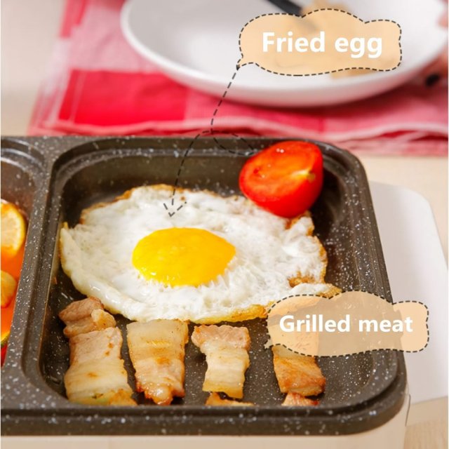 2-in-1 Electric BBQ Grill & Hot Pot with Non-Stick Plate - Image 3