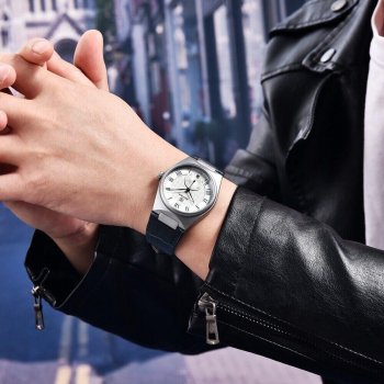 Luxury Waterproof Leather Sports Watch for Men - Fashion & Military Style
