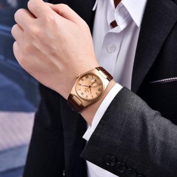 Luxury Waterproof Leather Sports Watch for Men - Fashion & Military Style