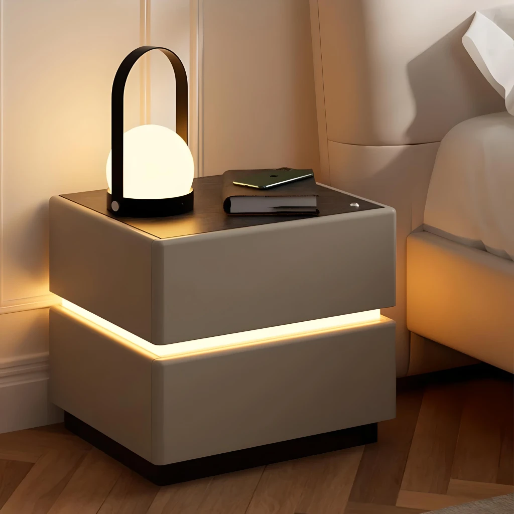 Modern nightstand with charging