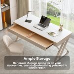 Modern Sleek Office Workbench Elegant Wooden Computer Desk for Home and Office - Image 2