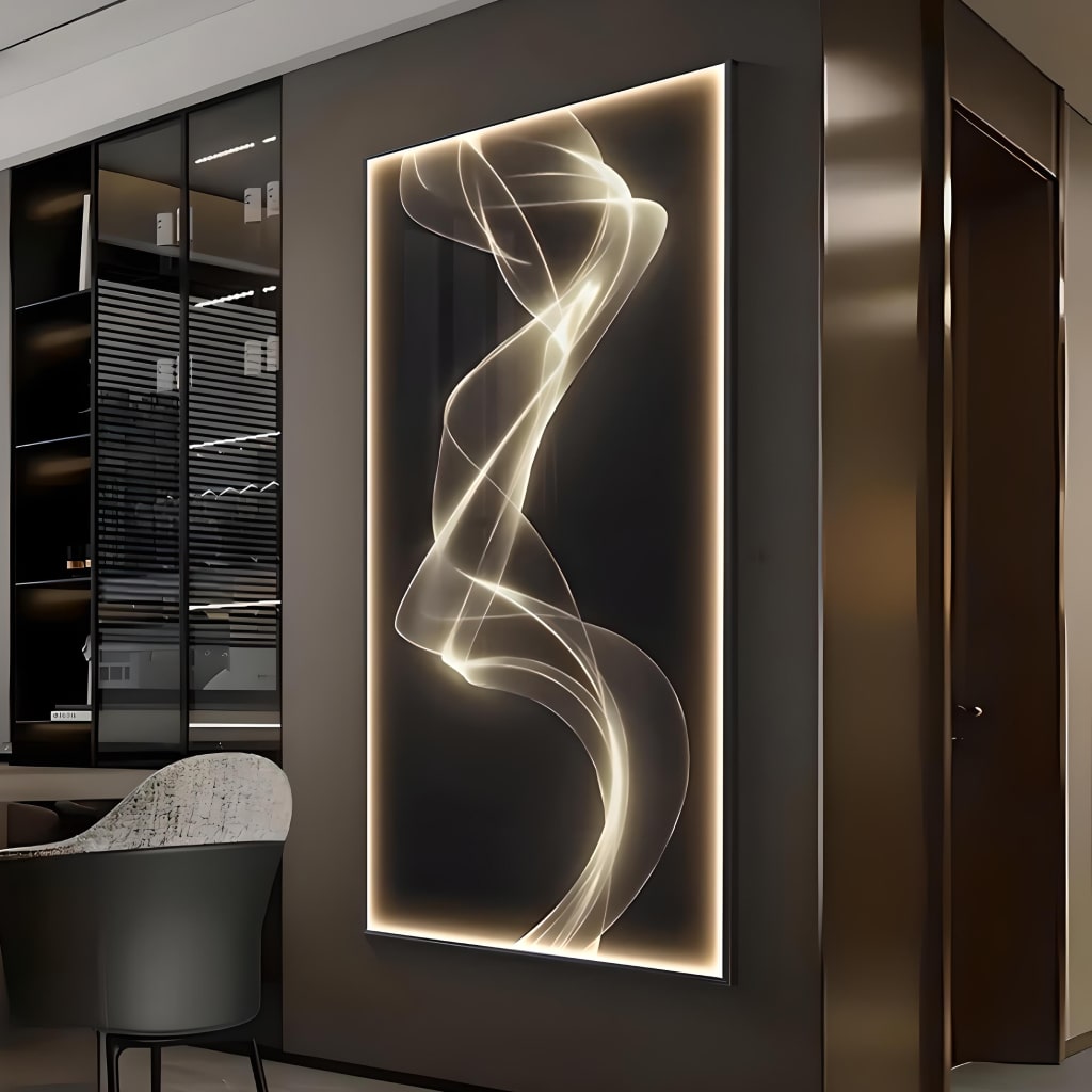 LED Illuminated Modern Art Wall Lamp for Interior Decor Lighting