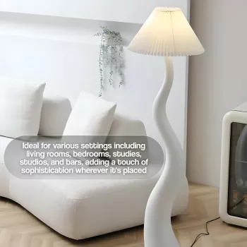 Modern LED Cream Resin Floor Lamp